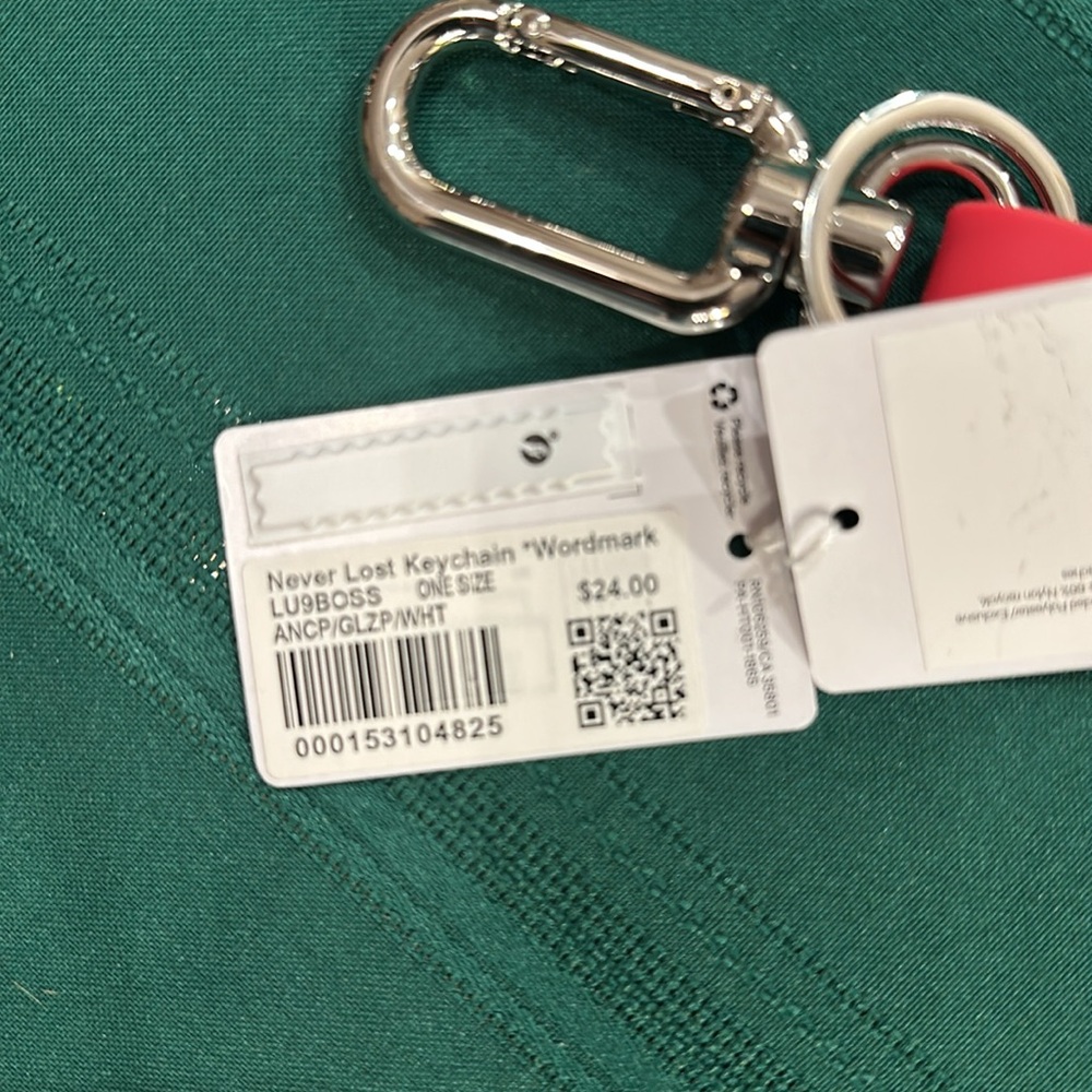 Lululemon Pink and Brown Neverlost Keychain - Picture 3 of 3